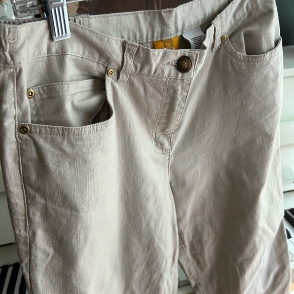 Ruby Rd. Cream Straight Leg Pants 12P - Picture 9 of 16